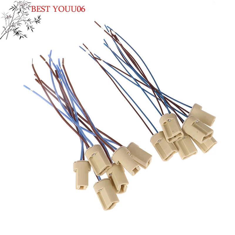 Hot 6pcs* G9 Lamp Base Ceramic Connector Base Socket With 15CM line for LED Halogen Bulb Light