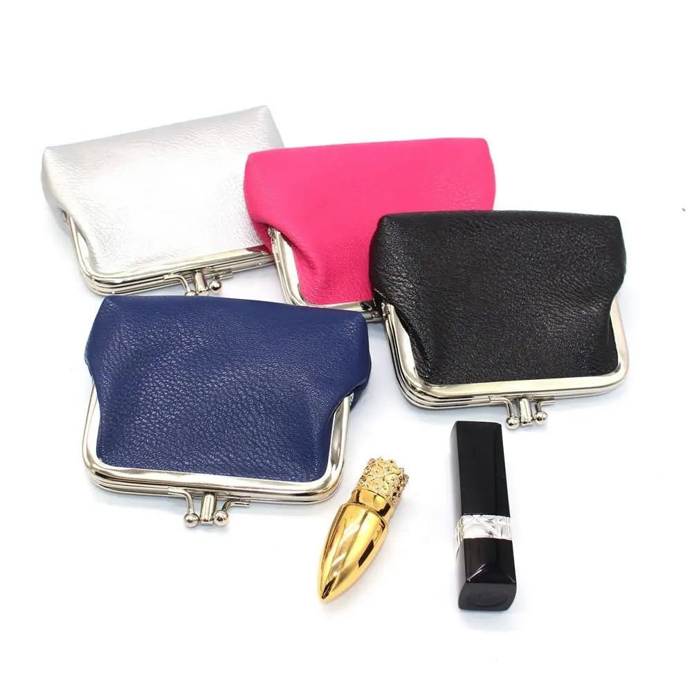 Simple Korean Style Double Layer Coin Purse Wallets PU Short Clutch Bag Storage Bag Solid Color Card Holder Outdoor
