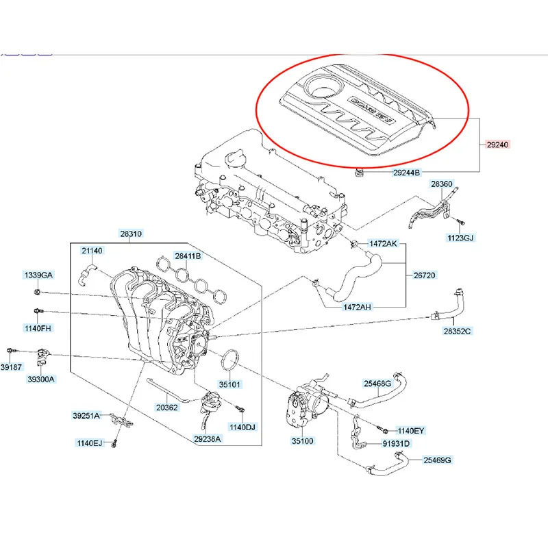 Dla Hyundai Solaris 2017 osłona przeciwpyłowa silnika Creta IX25 1.6 dla kia 2017 RIO 4. Cytowana osłona ozdobna pokrywa OEM 292402 b210