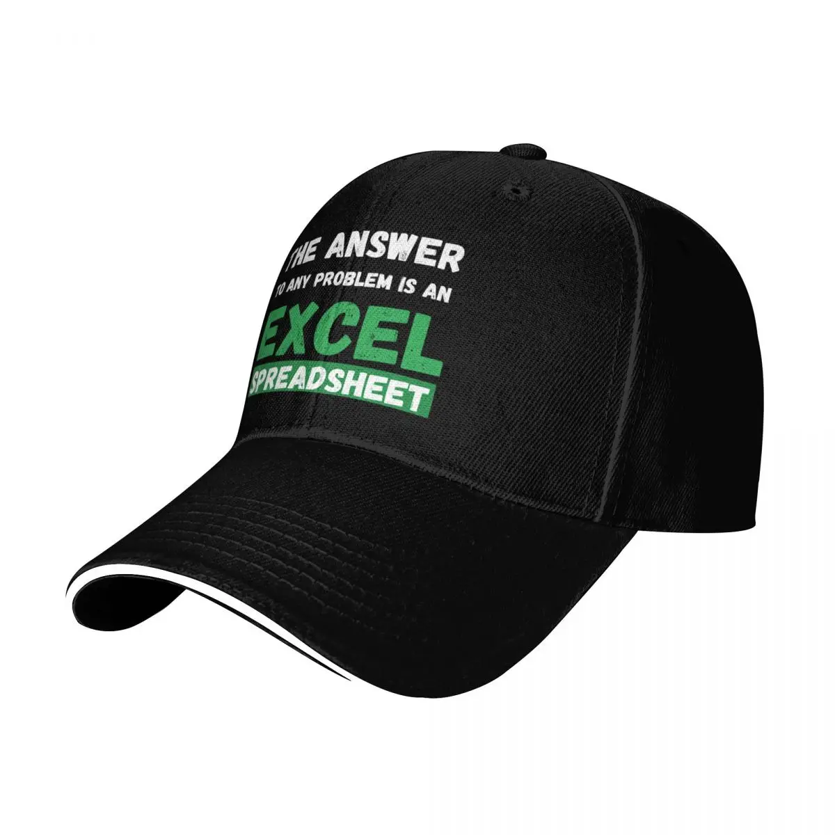 The answer to any problem is an excel spreadsheet Baseball Cap Men Women Casual Summer Sport Sun Cap