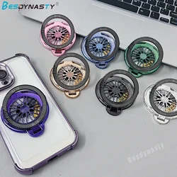 Cute Electroplating Gyroscope Mobile Phone Grip Finger Ring Bracket Stand Holder