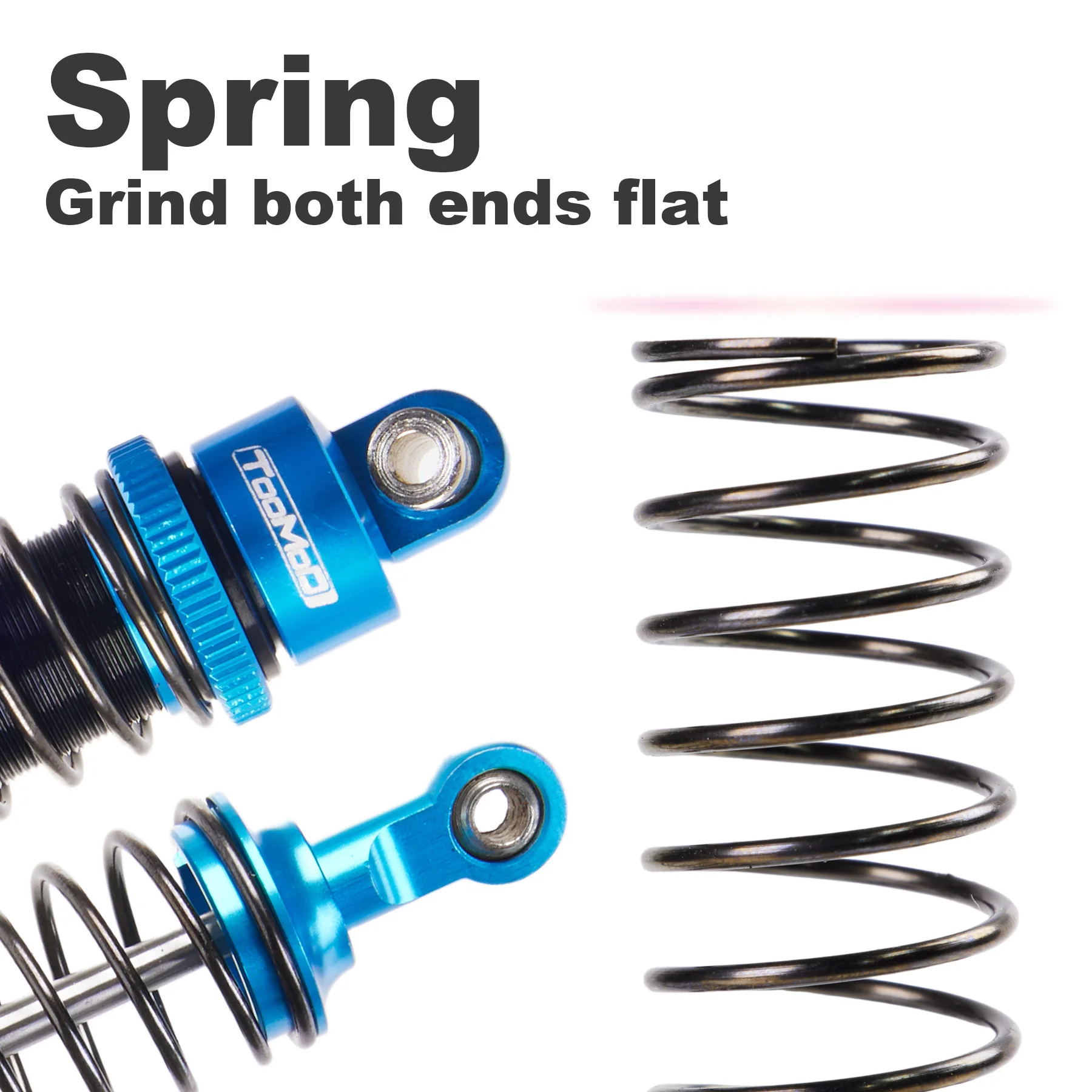 1/10 RC All Alu โลหะผสมน้ํามันโช้คอัพชุดสําหรับ Tamiya Bullhead Axial SCX10 D90 TRX4 Crawler/Monster/รถบรรทุกอัพเกรด