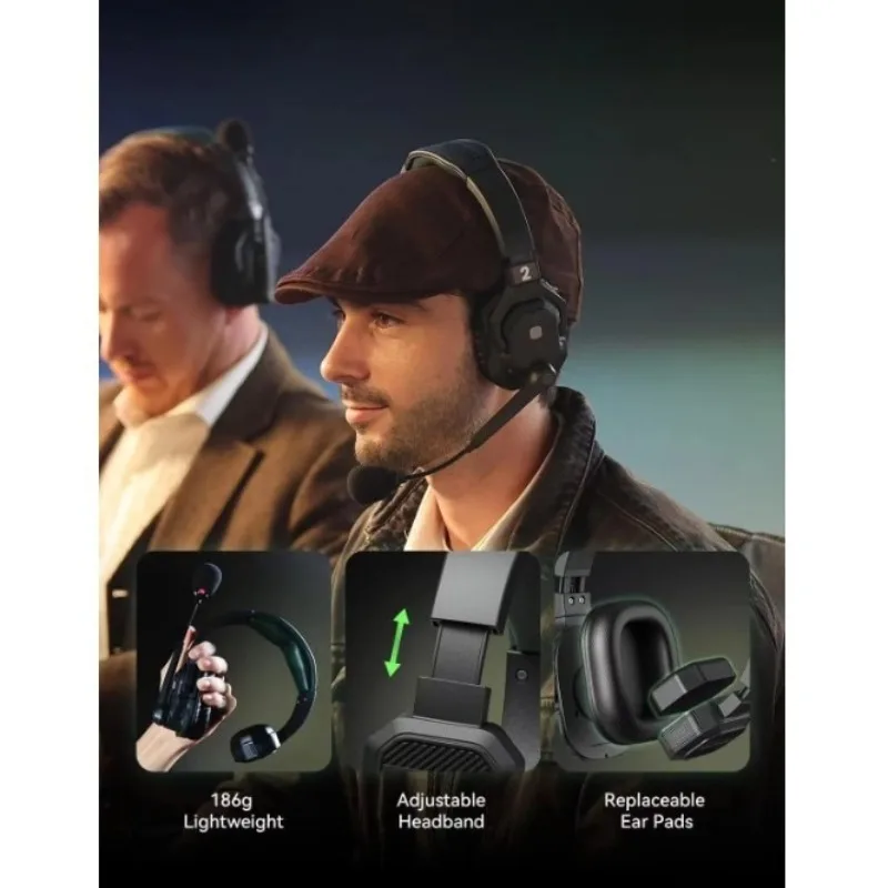 Full Duplex 1.9GHz Call System Wireless Intercom Headset System