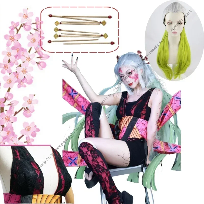 شيطان داكي تأثيري حلي أغطية الرأس جورب أنيمي كيميتسو نو يابا الأخضر أغطية الرأس الرتبة العليا ستة منطقة الترفيه قوس