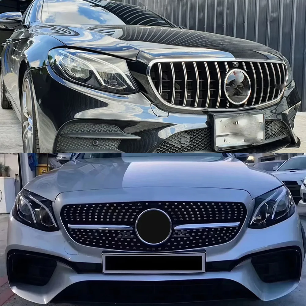 

Racing Front Grille Insert Compatible With Mercedes Benz E200 E300 E350 W213 C238 2016-2017-2018-2020,Diamond Star E63 Grille