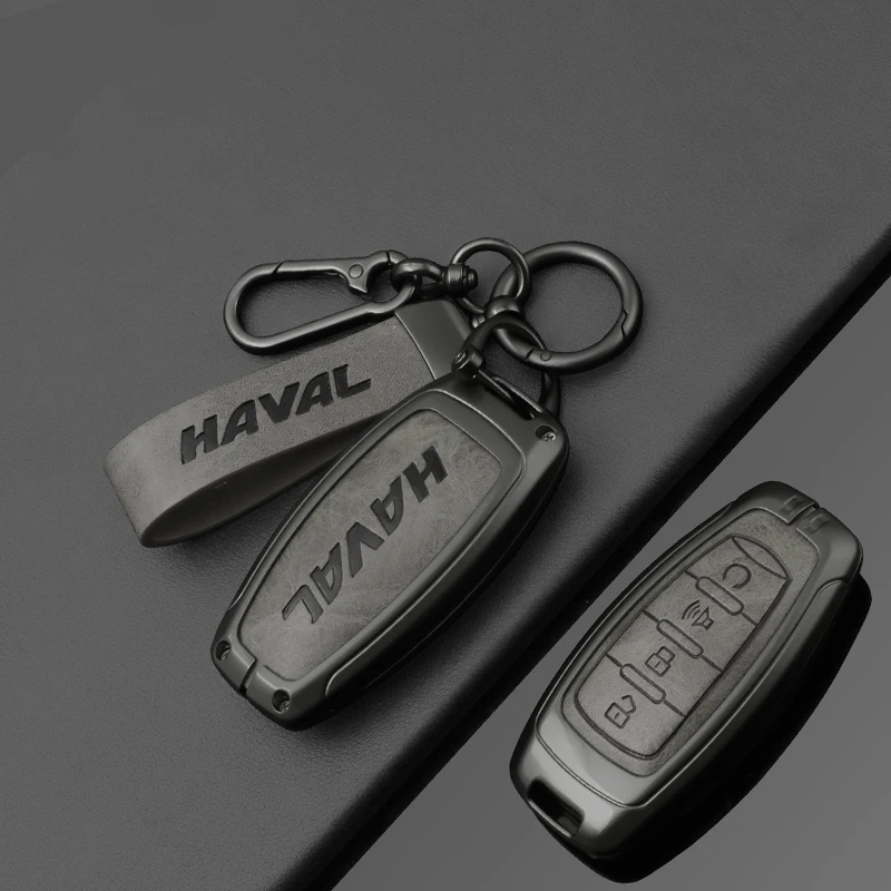

Alloy Leather Car Remote Key Case Fob Cover Holder For Haval Jolion F7 H9 H6 H2 F7X F7H H8 H3 H4 H1 H5 H7 F5 M4 M6 H6-Coupe