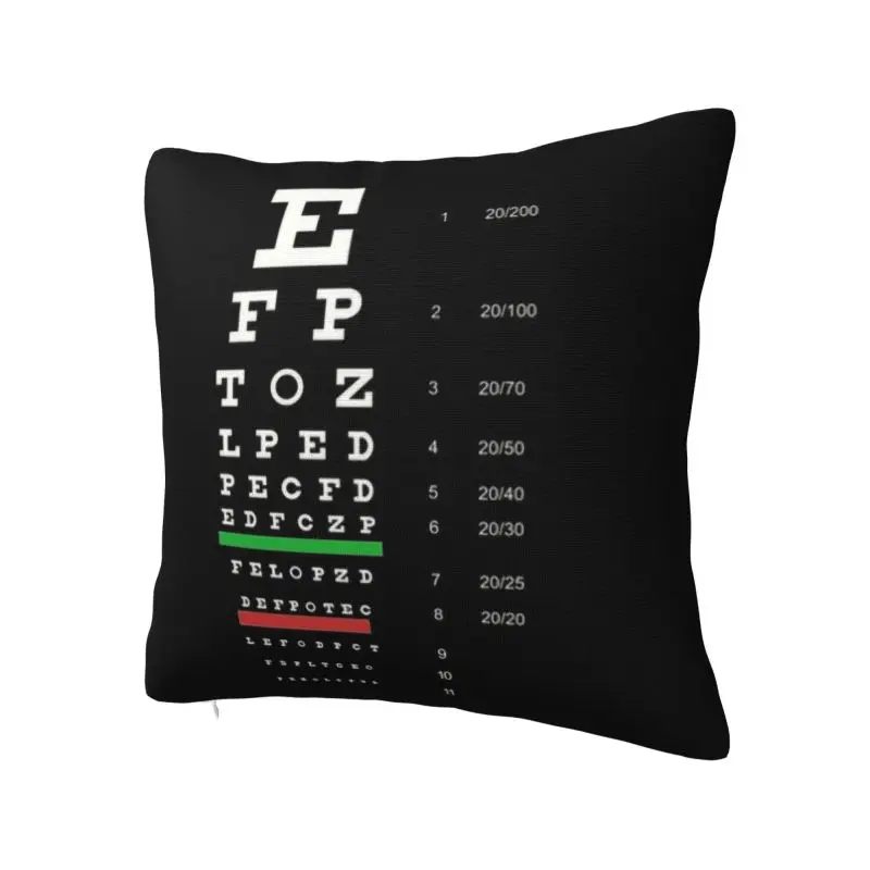 Custom Snellen Eye Chart Cushion Cover 40x40cm Optometrist Optician Velvet Luxury Pillow Cases Home Decor