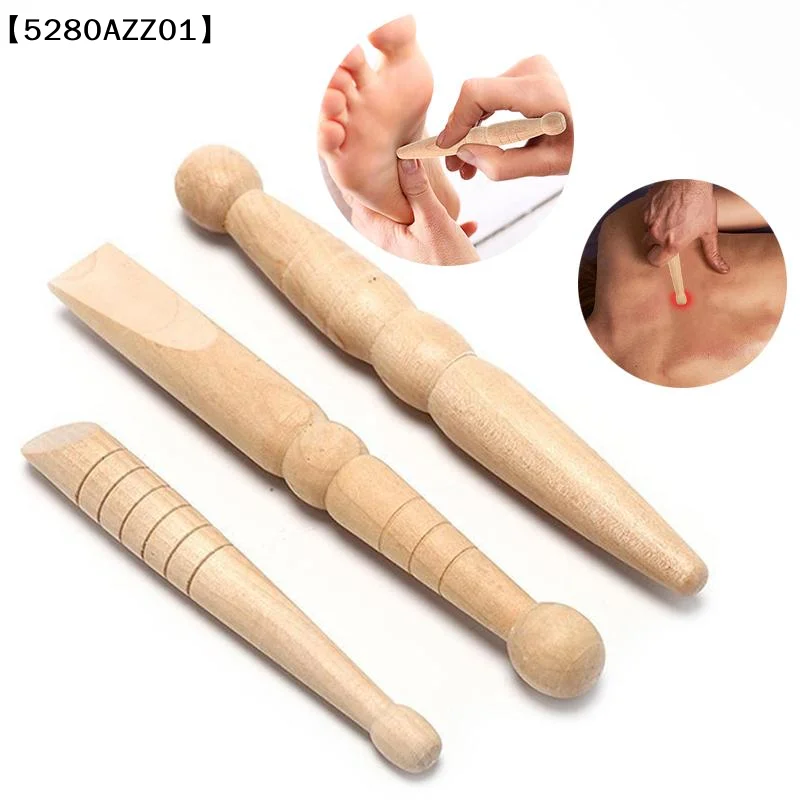 Natural Wooden Foot Body Massage Stick Relieve Muscle Soreness Relaxing Tool Foot Reflexology Massager〔HMA58〕〔HMA58〕