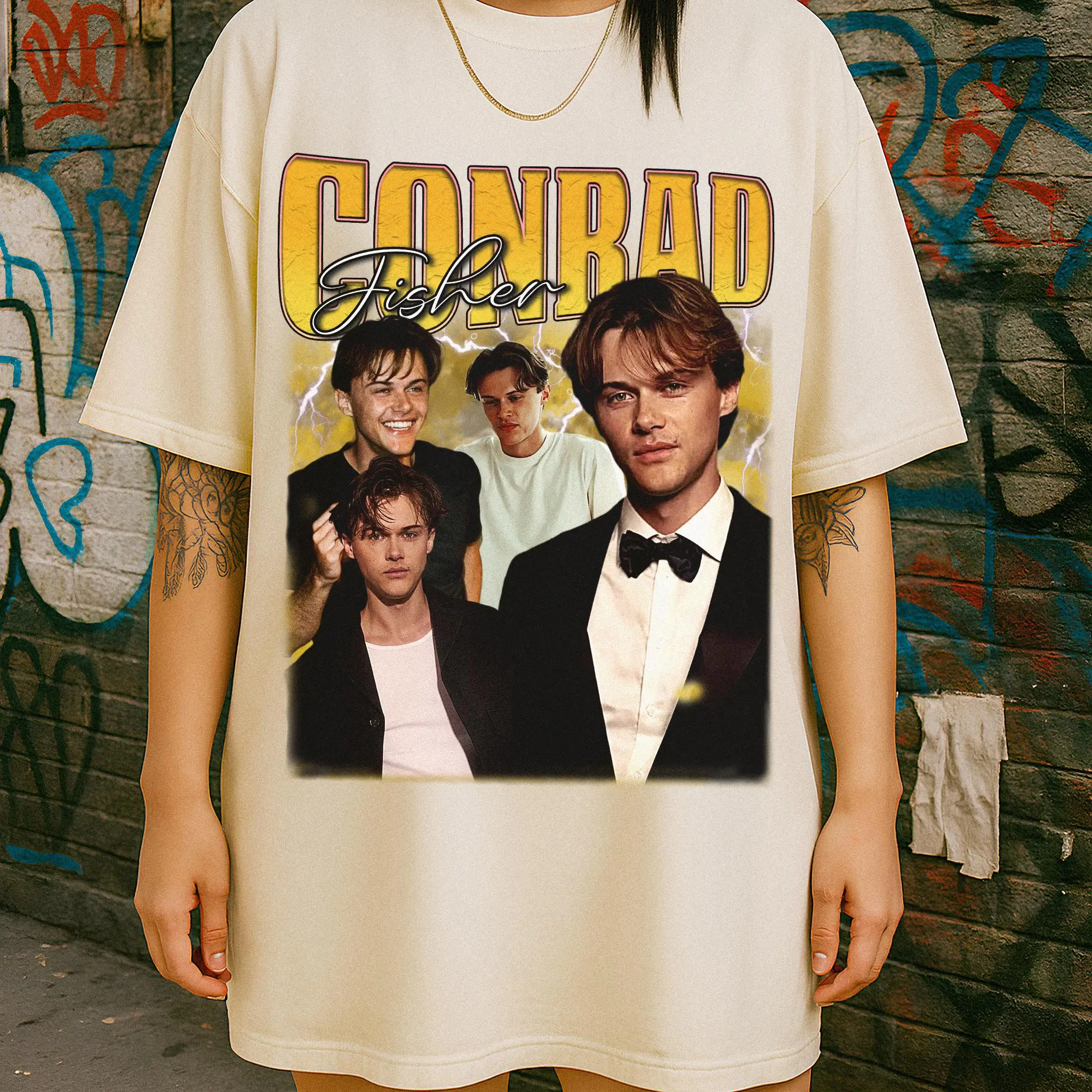 خمر 90s Bootleg نمط كونراد فيشر تي شيرت ريترو الراحة الألوان كونراد فيشر تي شيرت هدايا للرجل المرأة للجنسين تي شيرت #5