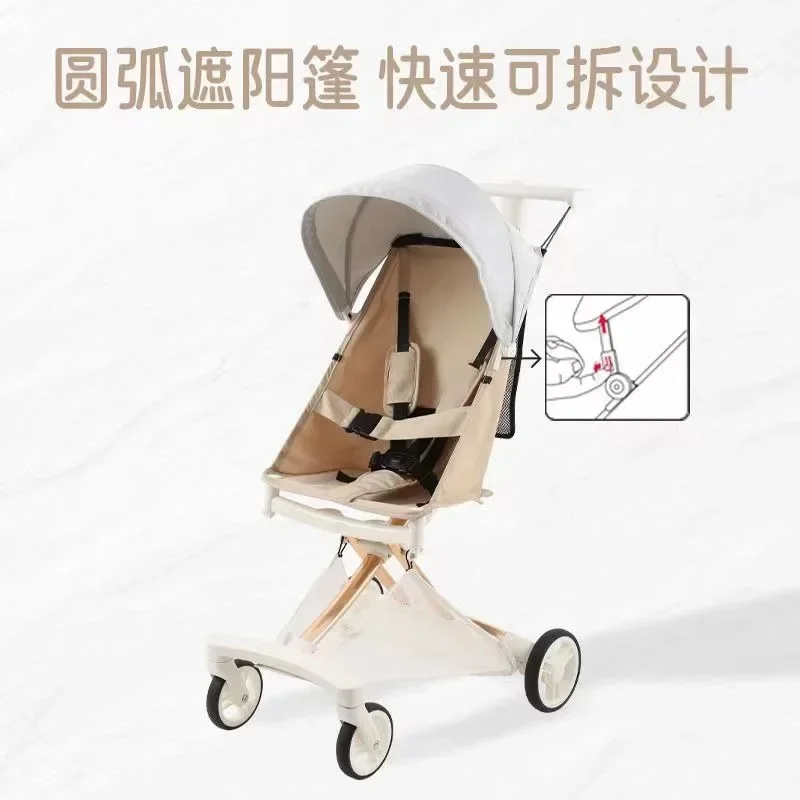 Baby travel trolley walking artifact light folding pocket cart can be half-lying down