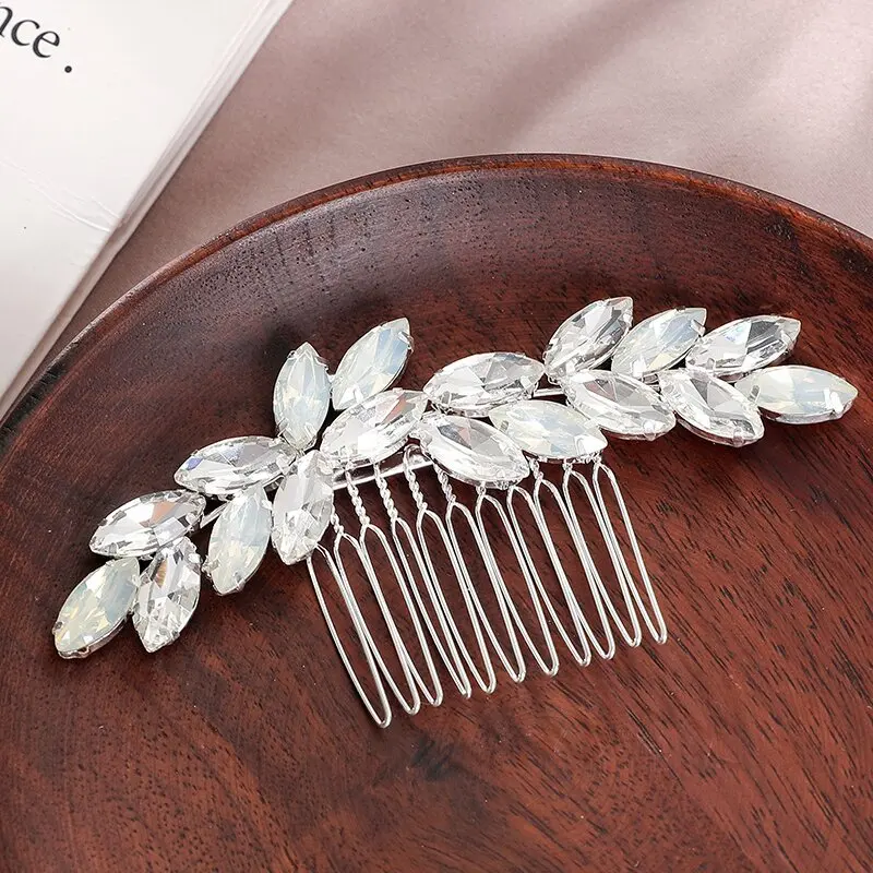Simple Hair Combs Hair Accessories For Women Bride Rhinestone Hairpins Clips Bridal Wedding Headdress tocados para cabello novia