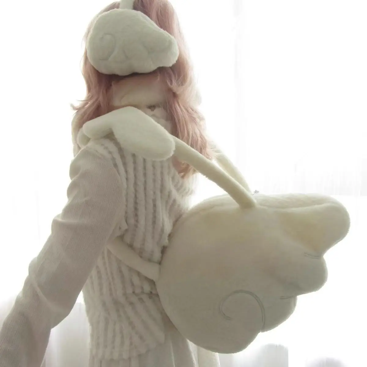 

Симпатичная портативная сумка через плечо Yabi. Y2K Millennium белый ангел трехмерная сумка с крыльями женская двумерная