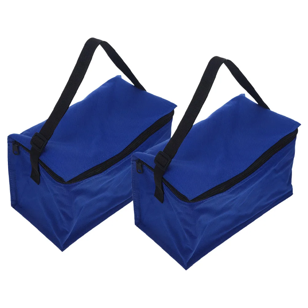 

2 Pcs Insulated Fresh-keeping Bags Portable Cooler Lunch Food Storage Bag Oxford Cloth Foldable Travel Pizza Outdoor Picnic