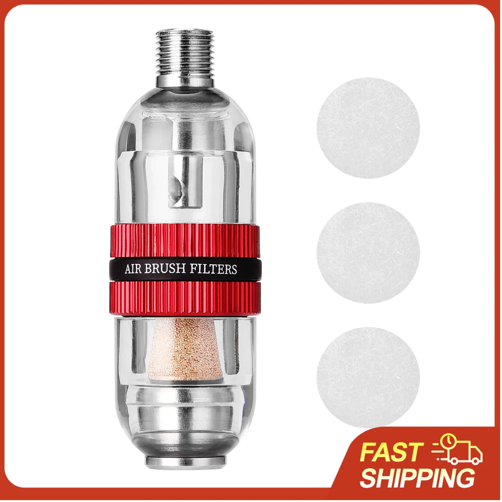 

Мини-регулятор воздушного фильтра с модулем из спеченной меди для инструмента для распыления краски, двойная фильтрация и конструкция с легким сливом