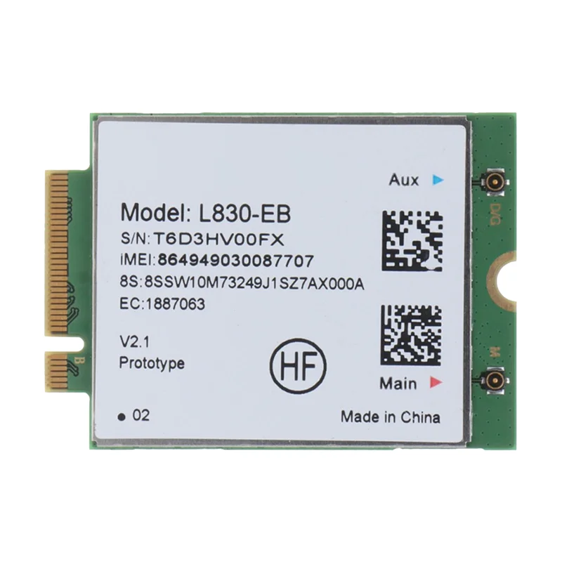 L830-EB 4G Wi-Fi Card Module for Thinkpad X280 T480 T580 P52S L480 L580 T490 T590 P53S T490S X390 L490 L590 FRU 01AX761