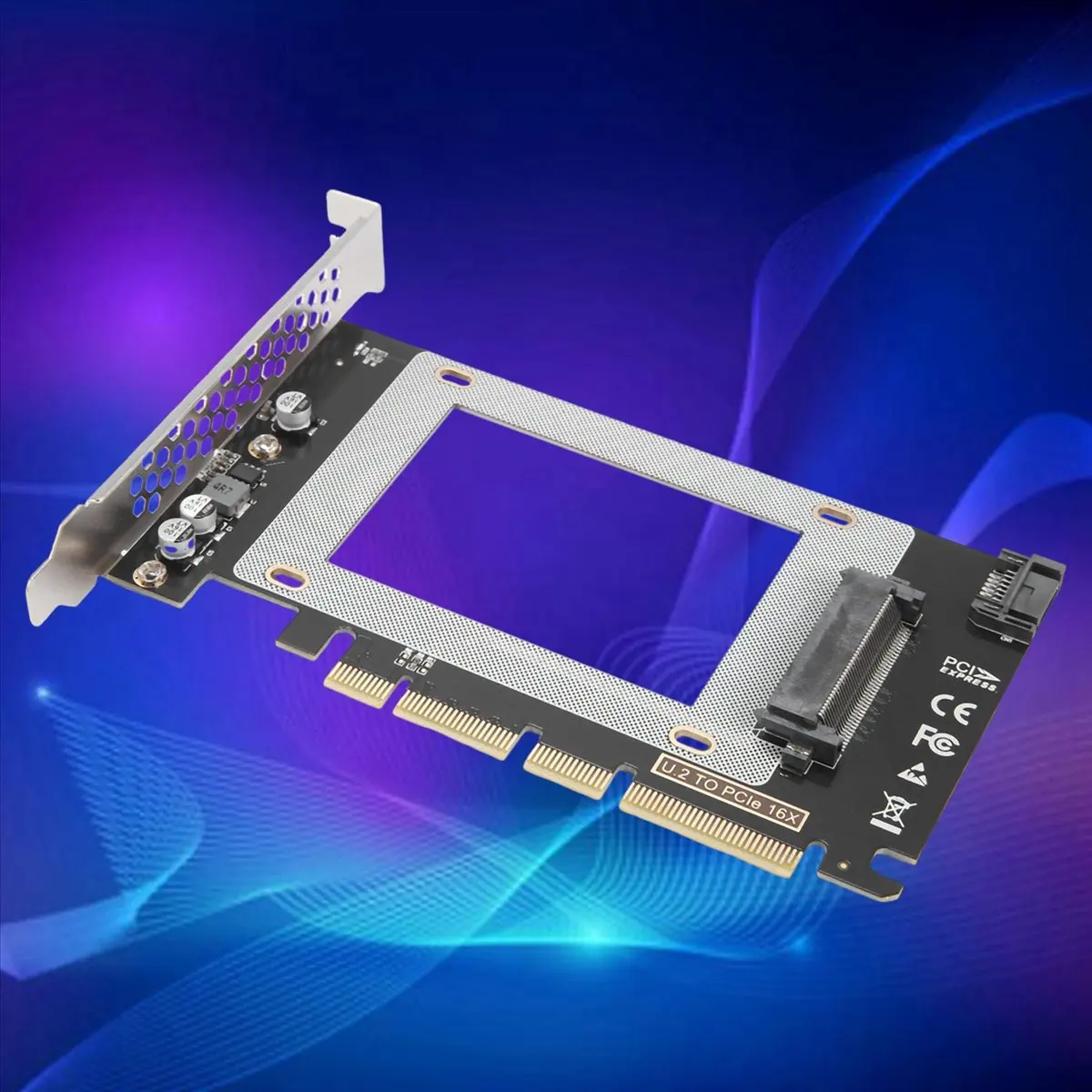 

Карта расширения ABFKing U2X16 PCIE3.0 X4X16-U.2, многофункциональная карта расширения SFF8639, поддерживает твердотельные накопители U.2, B