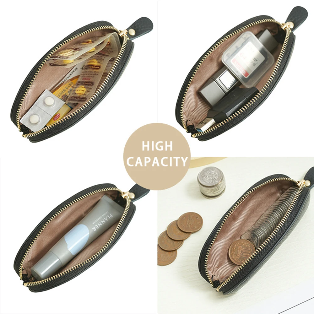 Genuine Leather Cute Coin Pouch Trendy Cowhide Ladies Purse Coin Purse Exquisite Mini Wallet For Women For Travel Pockets Daily