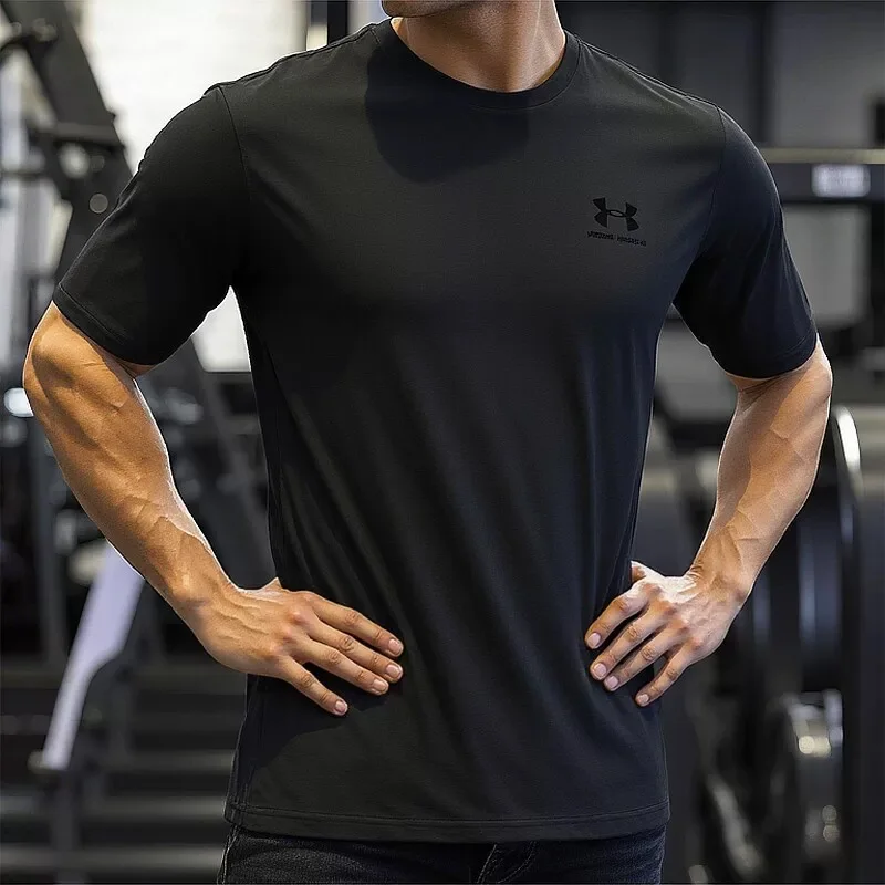 

Under Armour Men's Short-Sleeved Summer Quick-Dry Fitness Shirt with Round Neck for Running and Sports 1326799-001