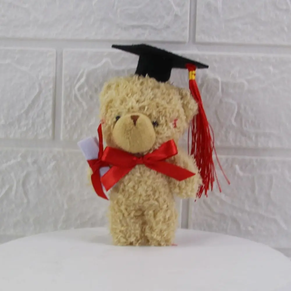 

New 13cm Graduation Bear Dr. Bear Key Ring Doctor Bear Plush Toy Cute Bear Stuffed Plush Toy Graduation Gifts