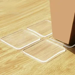 New 4pcs Anti Vibration Non-Slip Mat Washing Machine Silicone Pad Multifuncational Transparent Place Mats Home Bathroom Portable