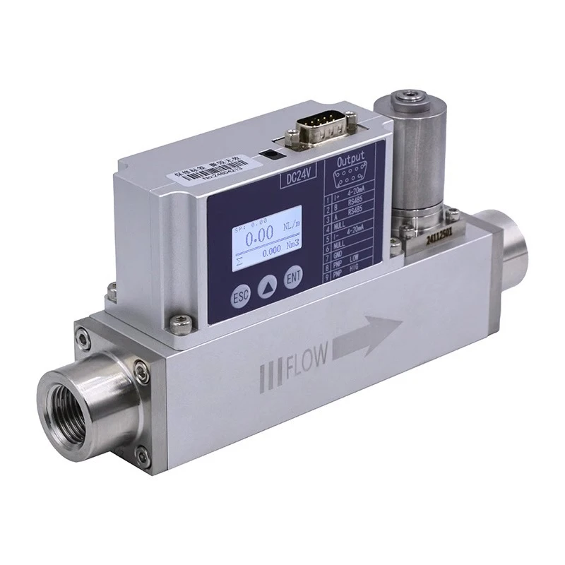 High Precision Thermal Digital Air Mass Flow Meter OEM High Accuracy 1.5% RS485 Gas Flow Meter 0-300L/min