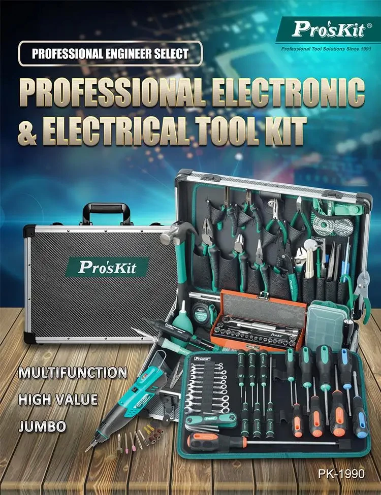 Baogong PK-1990H professional electronic and electrical tool group 97 pieces of electrical maintenance welding tool group