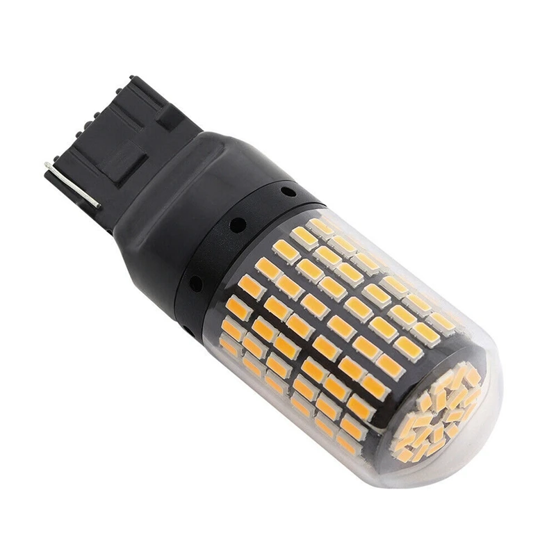 

10X 7440 Canbus супер ярсветодиодный ная лампа без ошибок T20 W21W 144 SMD Янтарная для фонаря заднего хода поворота