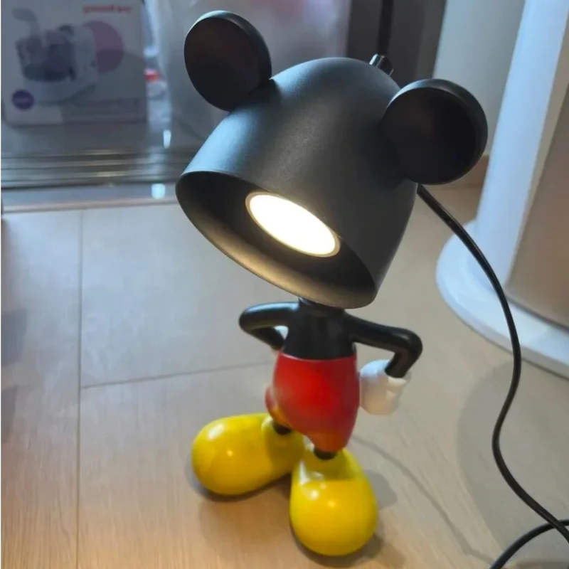 

2024 Disney Donald Mouse Duck Mickey Atmosphere Lamp Room Bedside Romantic Electric Candle Melting Table Lamp Heating Candle Kid