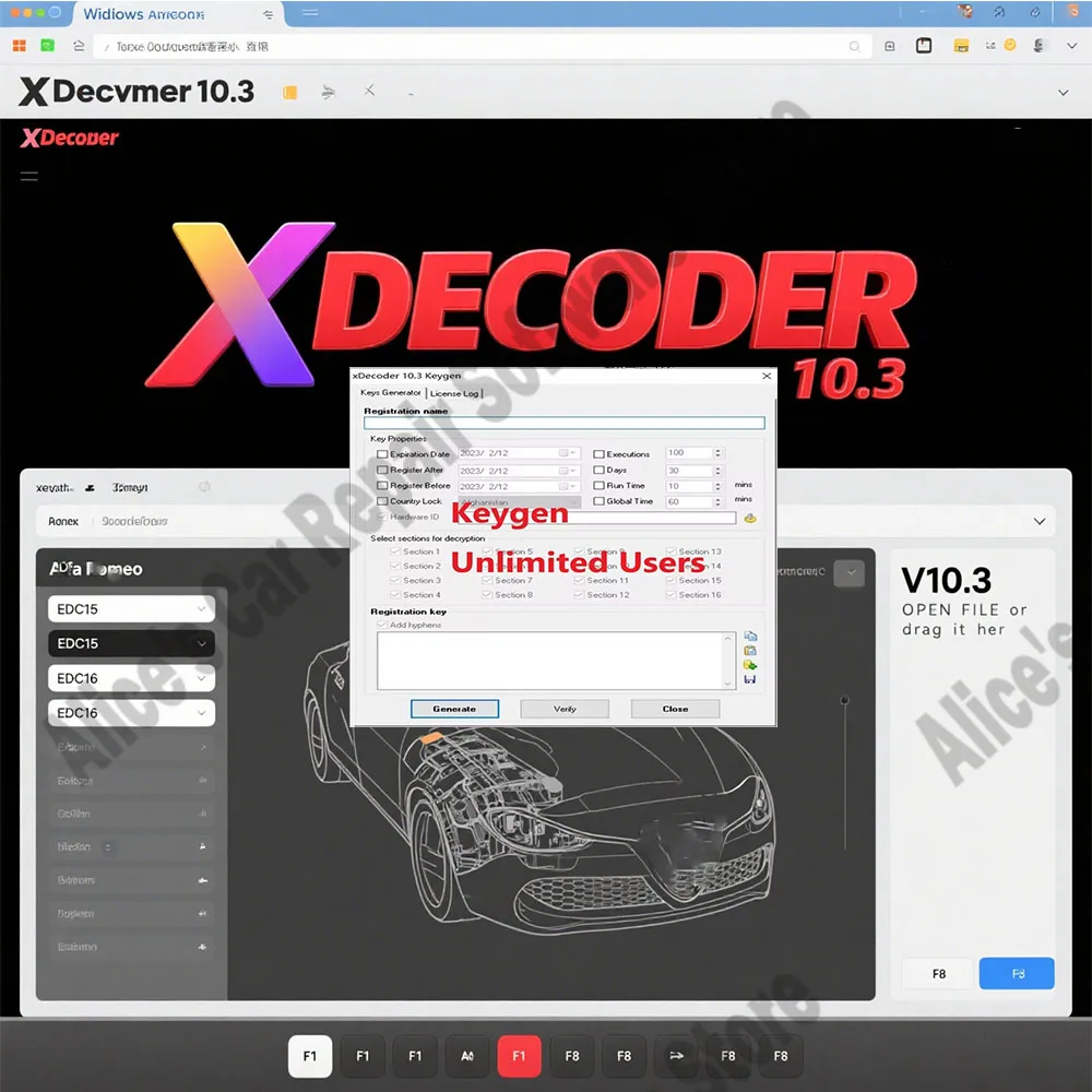

Xdecoder 10.3 obd2 scanner with Keygen DTC Remover DTC OFF Delete Software Full Verison for European models EDC15 EDC16 EDC17