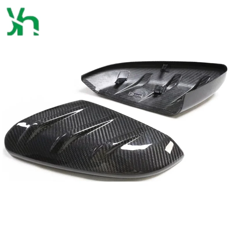 ホンダ 10 世代目シビック 2016-21 用ドライカーボンファイバーリアビューカバー交換品