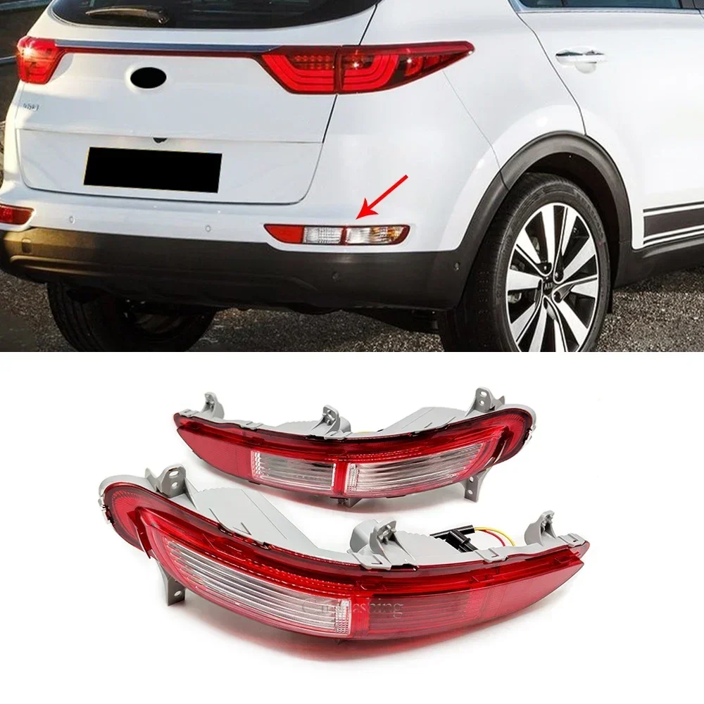 

New！ Car Rear Bumper Fog Light Parking Warning Reflector LED Taillights for Kia K5 Sportage 2016 2017 2018 without bulb