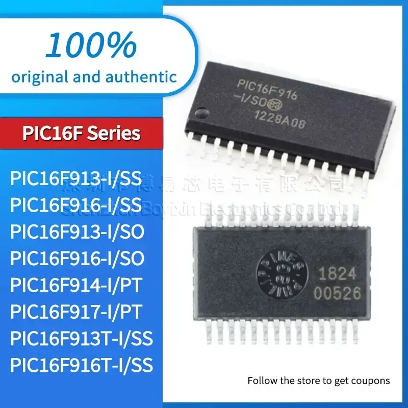 

PIC16F913T PIC16F913 PIC16F916T PIC16F916 PIC16F913 PIC16F916 PIC16F914 PIC16F917-I/SS/SO/PT Tested standard version