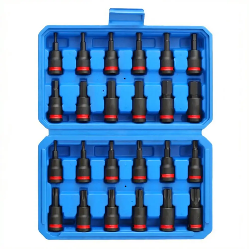 Hexagonal Bit Socket Set Star Torx Driver 3 8 Drive Manual Tool For Furniture Assembly And Mechanic Hardware Repair Task