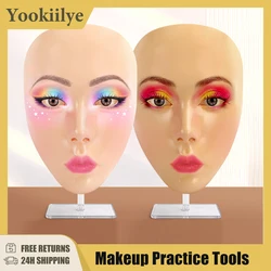 5D Face Makeup Practice Tools Theatrical Makeup Eyelash Extensions Eyebrow Lip Tattoo Head Tattooist Training Skin Supplies