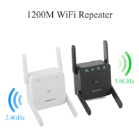 1200M Wireless Repeater WIFi Signal Extension Amplifier Dual Band 2.4GHz/5.8GHz Booster For US/EU/UK For Home and Small Office