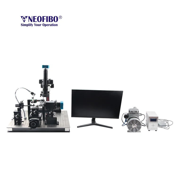 Neofibo PMF-421P-10CH متعدد النواة 10 قنوات Y-Waveguide مكون نظام محاذاة الألياف البصرية