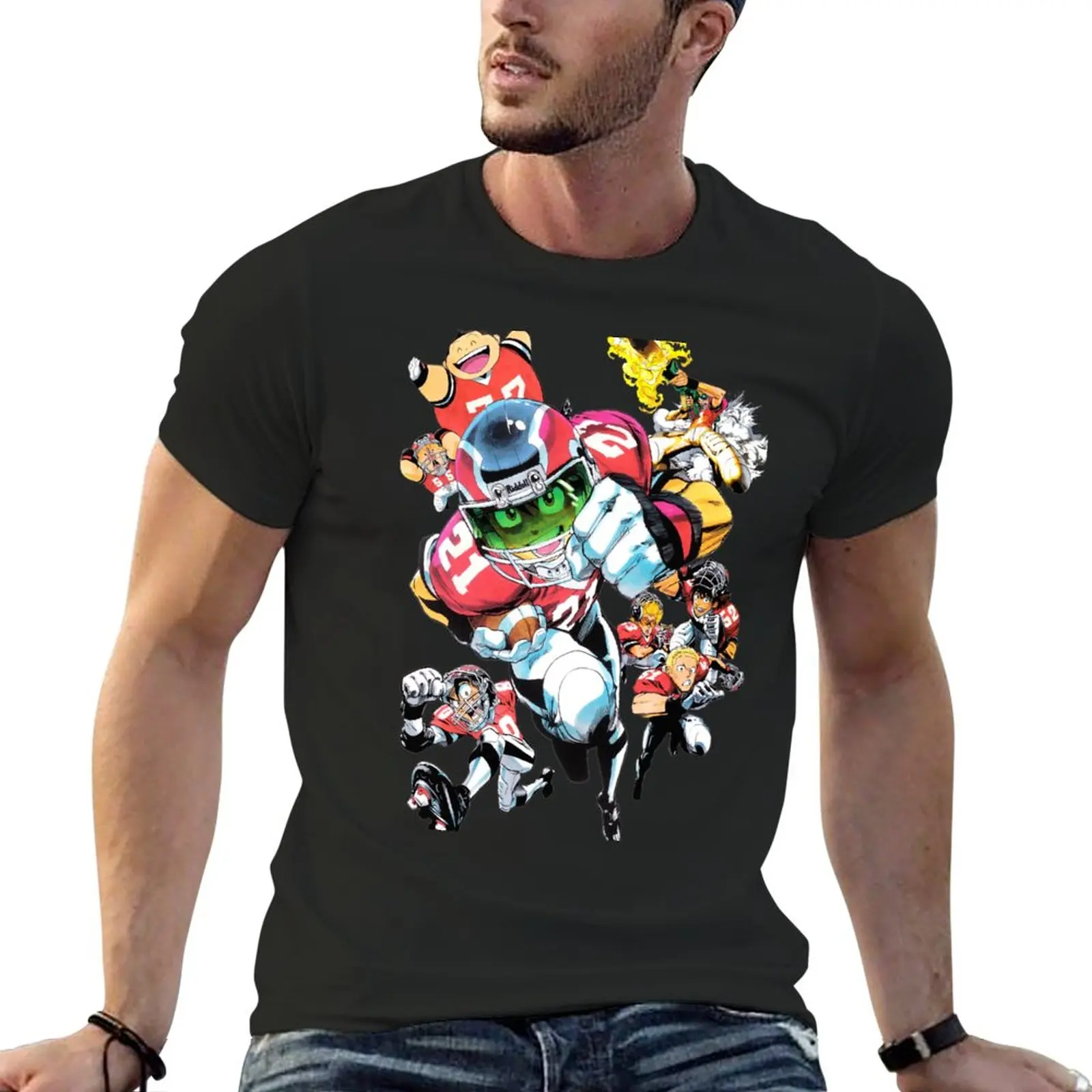 Eyeshield 21 T-Shirt anime clothes boys whites mens t shirts