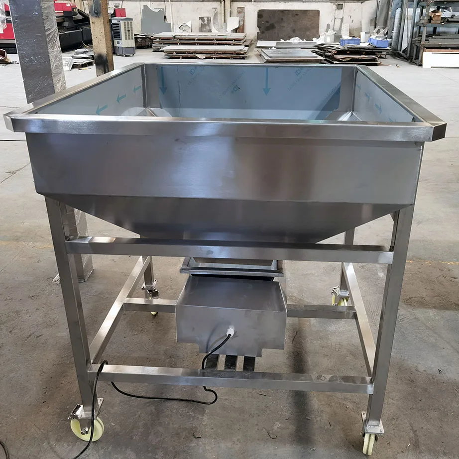 Food Grade New Adjustable Speed 304 Stainless Steel 150L Anti-Bacterial Vibrating Feeder Machine for Granules and Nuts