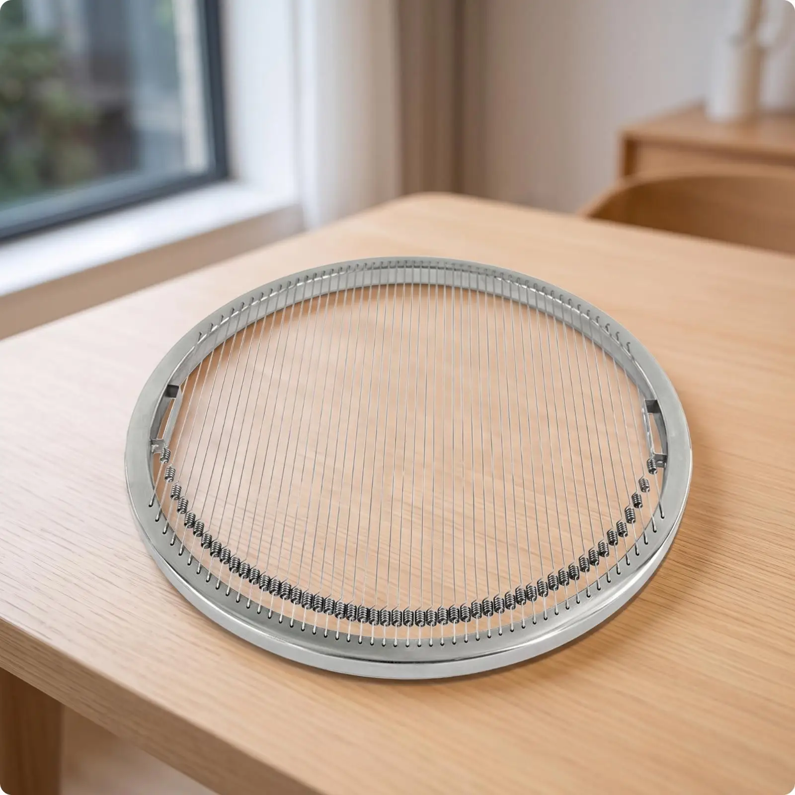 Round Grill Rack Easy to Clean Round Barbecue Wire Rack Stainless Steel Grill Grate Long-Lasting Barbecue Wire Mesh