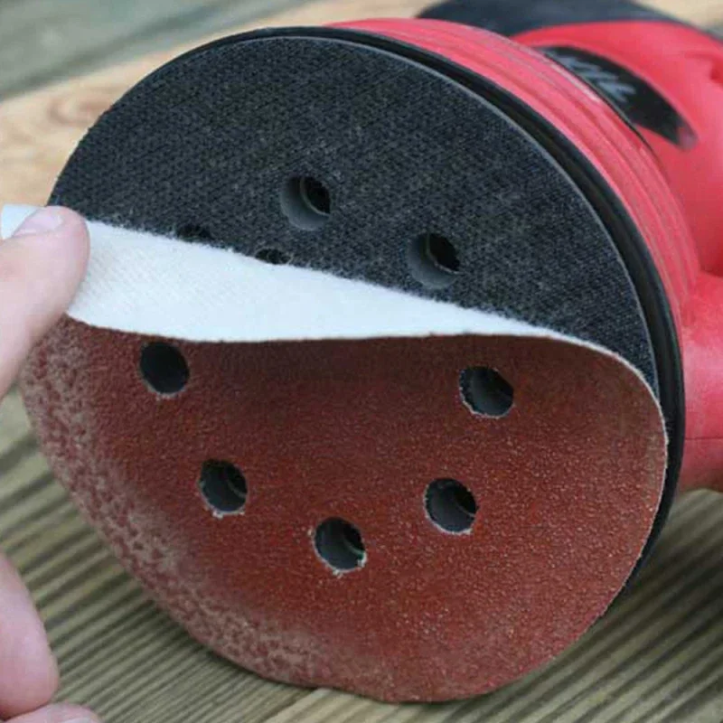 125mm Sandpaper Round Abrasive Paper Sanding Discs Hook Loop Sheet 8 Holes Polishing Pad Abrasive Tool for Wood MetalWorking