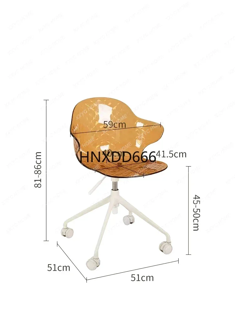 Nordic Light Luxury Coffee Shop Dining Chair Internet Celebrity Acrylic Designer Armchair Conference Chair