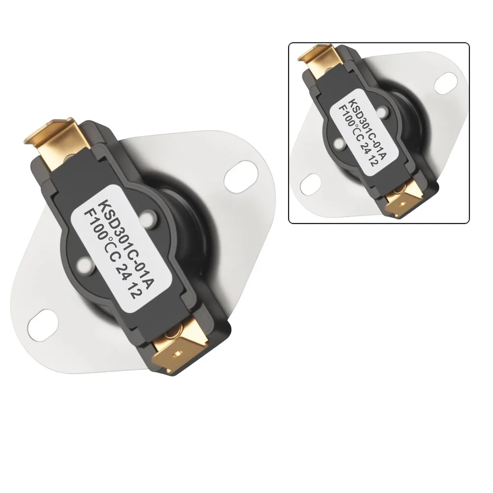 KSD301 100F Normally Open Snap Disc Thermostat Switch Heat Resistant Metal For Fireplace Blower Wood Stove Fan Temperature Contr
