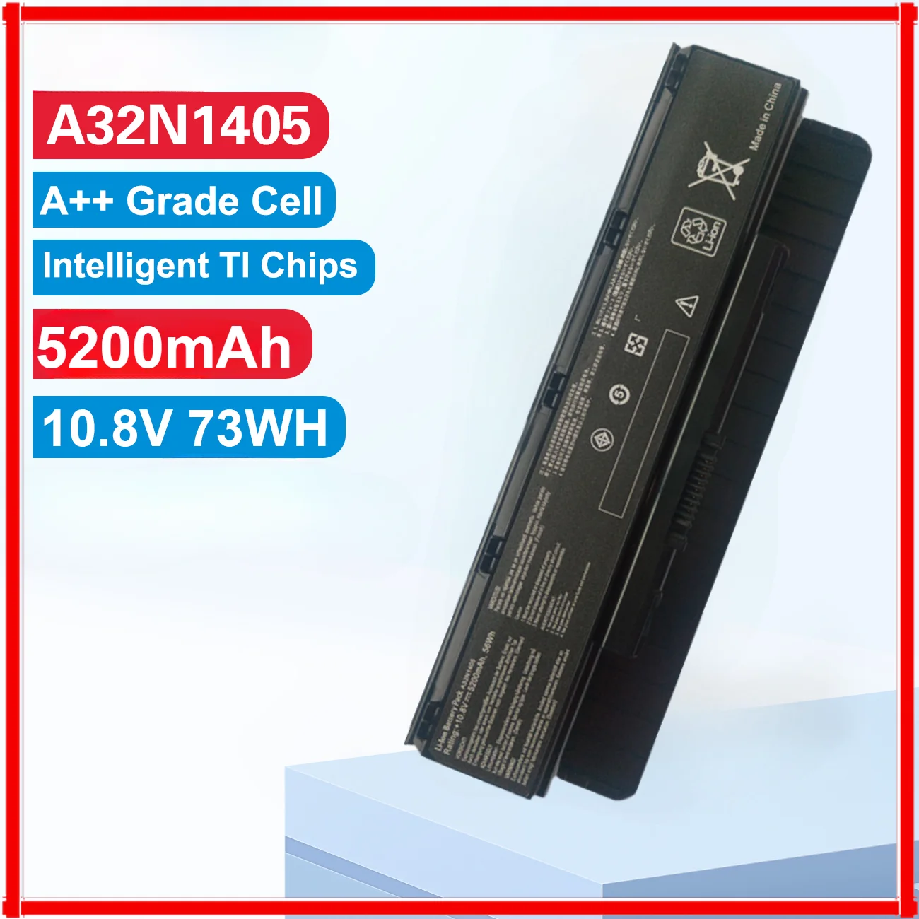 

5200mAh A32N1405 Laptop Battery for ASUS ROG G551 G771 G771JK GL551 GL551JK GL551JM G551J G551JK G551M G551JW N551 N751 N751JK