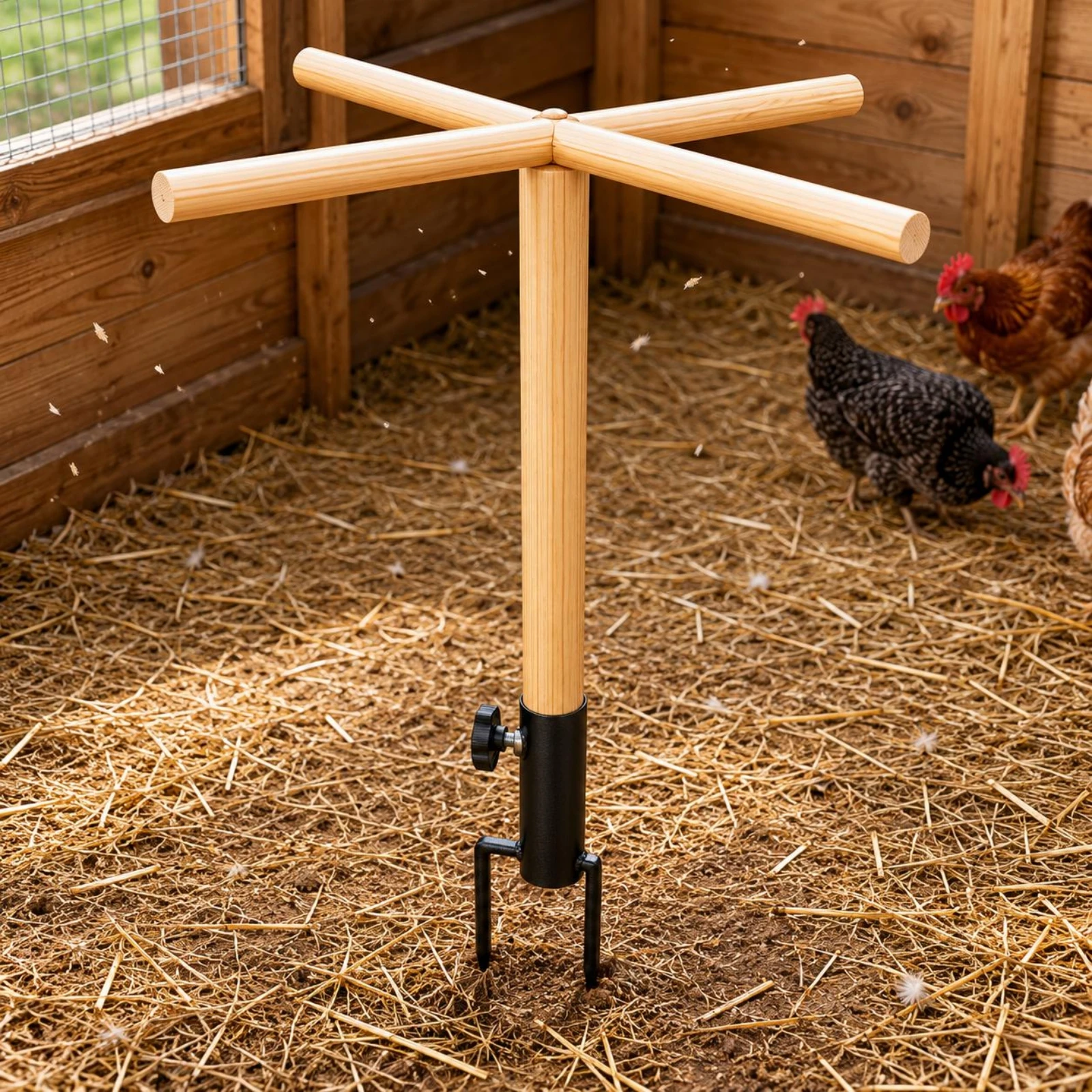 

Wooden Chicken Perch Stand Outdoor Chicken Perch Stand Pet Accessory Sturdy Farm Equipment Exercise and Play