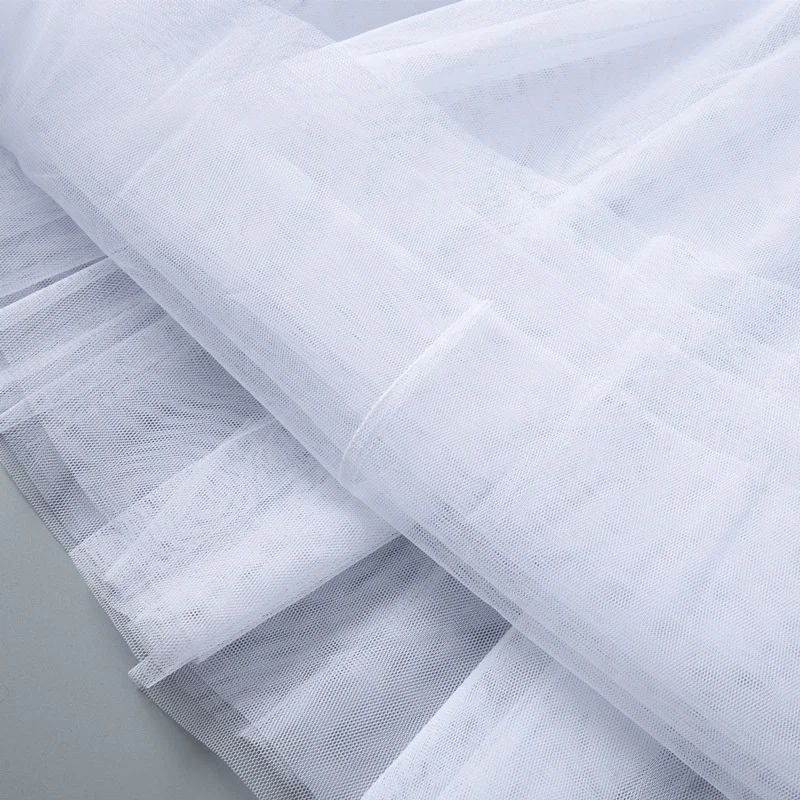 Jupes de danse en tulle doux blanc pour enfants, tutu de ballet demi-long, 3 couches, enfants, filles, femmes, adultes, haute qualité, nouvelle arrivée