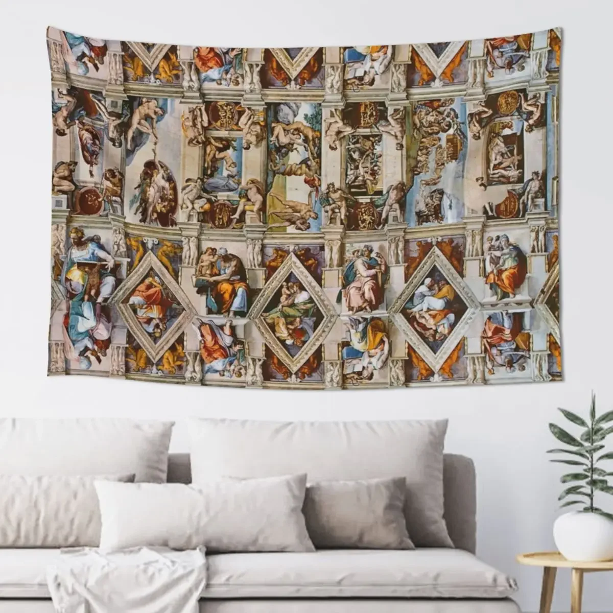 Ceiling of the sistine chapel in the Vatican, Rome, Italy Tapestry Wall Mural Room Design Decoration Bedroom Tapestry