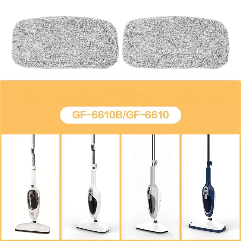 ABPP-4 Packs Replacement Parts Accessories Mop Pads For Gorfanty Steam Mop GF-6610 Washable
