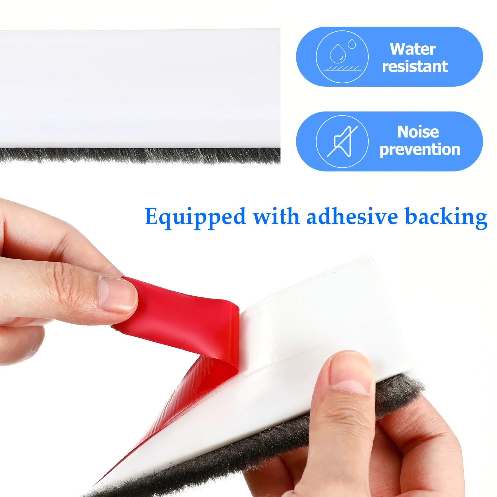 ドアシールストリップ 粘着式ドアスイープ隙間風防止 防音 ウェザーストリップ TPE製 フレキシブルウェザーシール ドア用