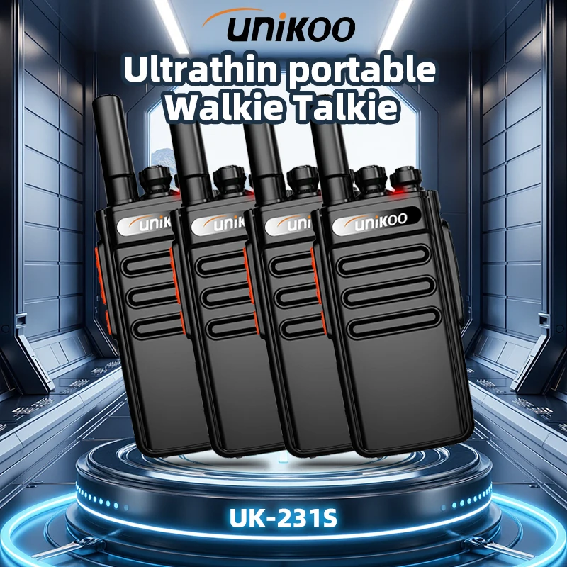

4 pcs UNIKOO UK231S Walkie Talkie PMR446 FRS Two Way Radio Portable Communication Equipment PTT Radio for Hunting