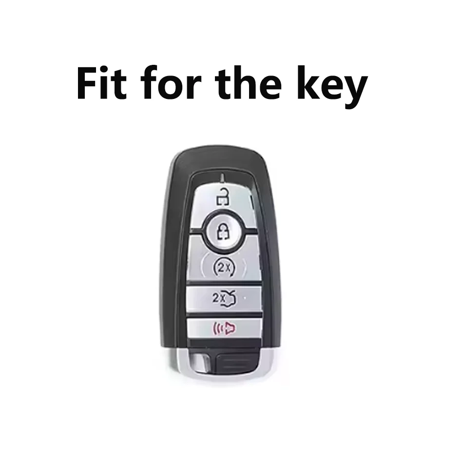 Gold Edged TPU for Ford Edge Explorer Fusion Mustang F150 F250 F-350 F-450 5 Button Remote Smart Car Key Case Cover Fob Keychain